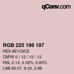 Farbcode: RGB 225 198 197 | qconv.com