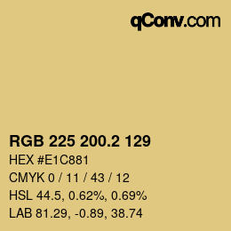 カラーコード: RGB 225 200.2 129 | qconv.com