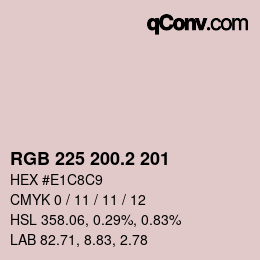 カラーコード: RGB 225 200.2 201 | qconv.com