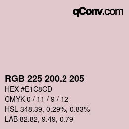カラーコード: RGB 225 200.2 205 | qconv.com
