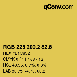 カラーコード: RGB 225 200.2 82.6 | qconv.com