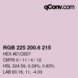 カラーコード: RGB 225 200.6 215 | qconv.com