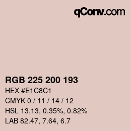 Código de color: RGB 225 200 193 | qconv.com