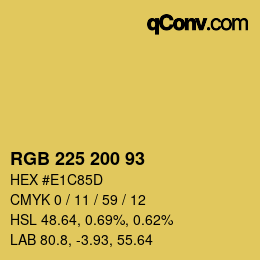 颜色代码: RGB 225 200 93 | qconv.com