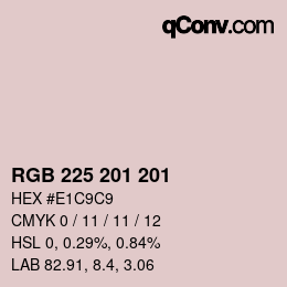 Color code: RGB 225 201 201 | qconv.com