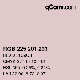 Código de color: RGB 225 201 203 | qconv.com