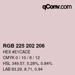Farbcode: RGB 225 202 206 | qconv.com