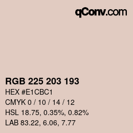 Farbcode: RGB 225 203 193 | qconv.com