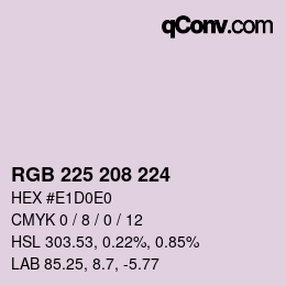 Farbcode: RGB 225 208 224 | qconv.com