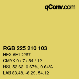 Color code: RGB 225 210 103 | qconv.com