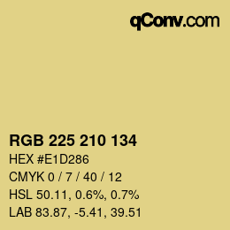 Color code: RGB 225 210 134 | qconv.com