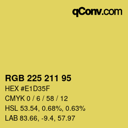 Código de color: RGB 225 211 95 | qconv.com