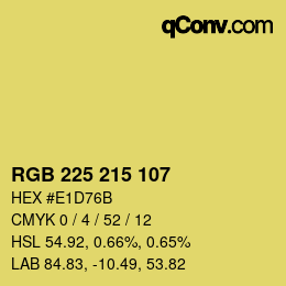 カラーコード: RGB 225 215 107 | qconv.com