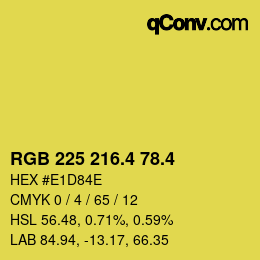 カラーコード: RGB 225 216.4 78.4 | qconv.com