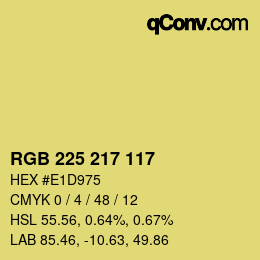 Código de color: RGB 225 217 117 | qconv.com