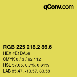 カラーコード: RGB 225 218.2 86.6 | qconv.com
