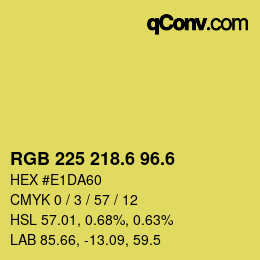 カラーコード: RGB 225 218.6 96.6 | qconv.com