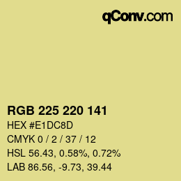 Color code: RGB 225 220 141 | qconv.com