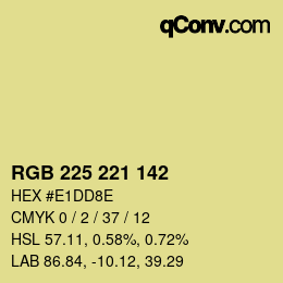 Color code: RGB 225 221 142 | qconv.com