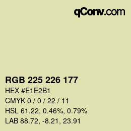 颜色代码: RGB 225 226 177 | qconv.com
