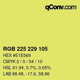 Color code: RGB 225 229 105 | qconv.com