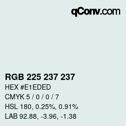 Code couleur: RGB 225 237 237 | qconv.com