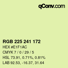 Color code: RGB 225 241 172 | qconv.com