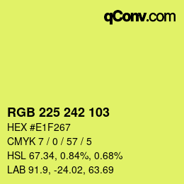 Color code: RGB 225 242 103 | qconv.com