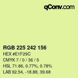 颜色代码: RGB 225 242 156 | qconv.com