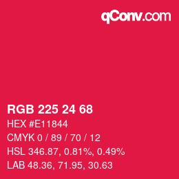 Color code: RGB 225 24 68 | qconv.com