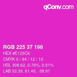 Color code: RGB 225 37 198 | qconv.com