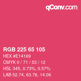 Color code: RGB 225 65 105 | qconv.com