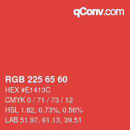 Color code: RGB 225 65 60 | qconv.com