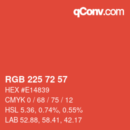 Color code: RGB 225 72 57 | qconv.com