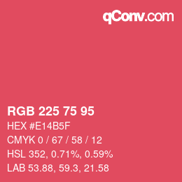 Color code: RGB 225 75 95 | qconv.com