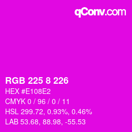Color code: RGB 225 8 226 | qconv.com