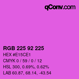 Color code: RGB 225 92 225 | qconv.com