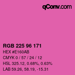 Color code: RGB 225 96 171 | qconv.com