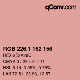Color code: RGB 226.1 162 156 | qconv.com