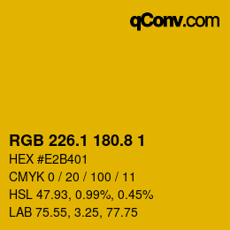 カラーコード: RGB 226.1 180.8 1 | qconv.com