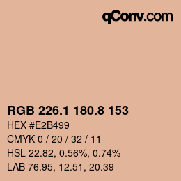 Color code: RGB 226.1 180.8 153 | qconv.com