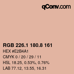 Farbcode: RGB 226.1 180.8 161 | qconv.com