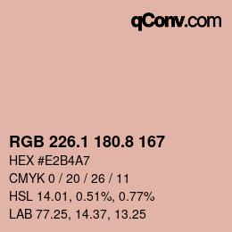 Color code: RGB 226.1 180.8 167 | qconv.com