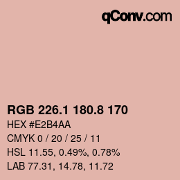 Farbcode: RGB 226.1 180.8 170 | qconv.com