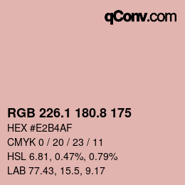 Farbcode: RGB 226.1 180.8 175 | qconv.com