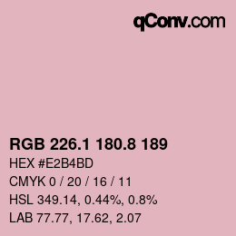 Color code: RGB 226.1 180.8 189 | qconv.com
