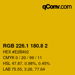 カラーコード: RGB 226.1 180.8 2 | qconv.com
