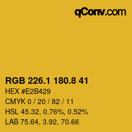 カラーコード: RGB 226.1 180.8 41 | qconv.com