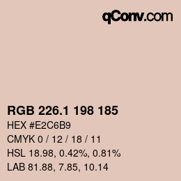 Color code: RGB 226.1 198 185 | qconv.com