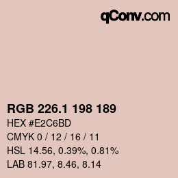 カラーコード: RGB 226.1 198 189 | qconv.com